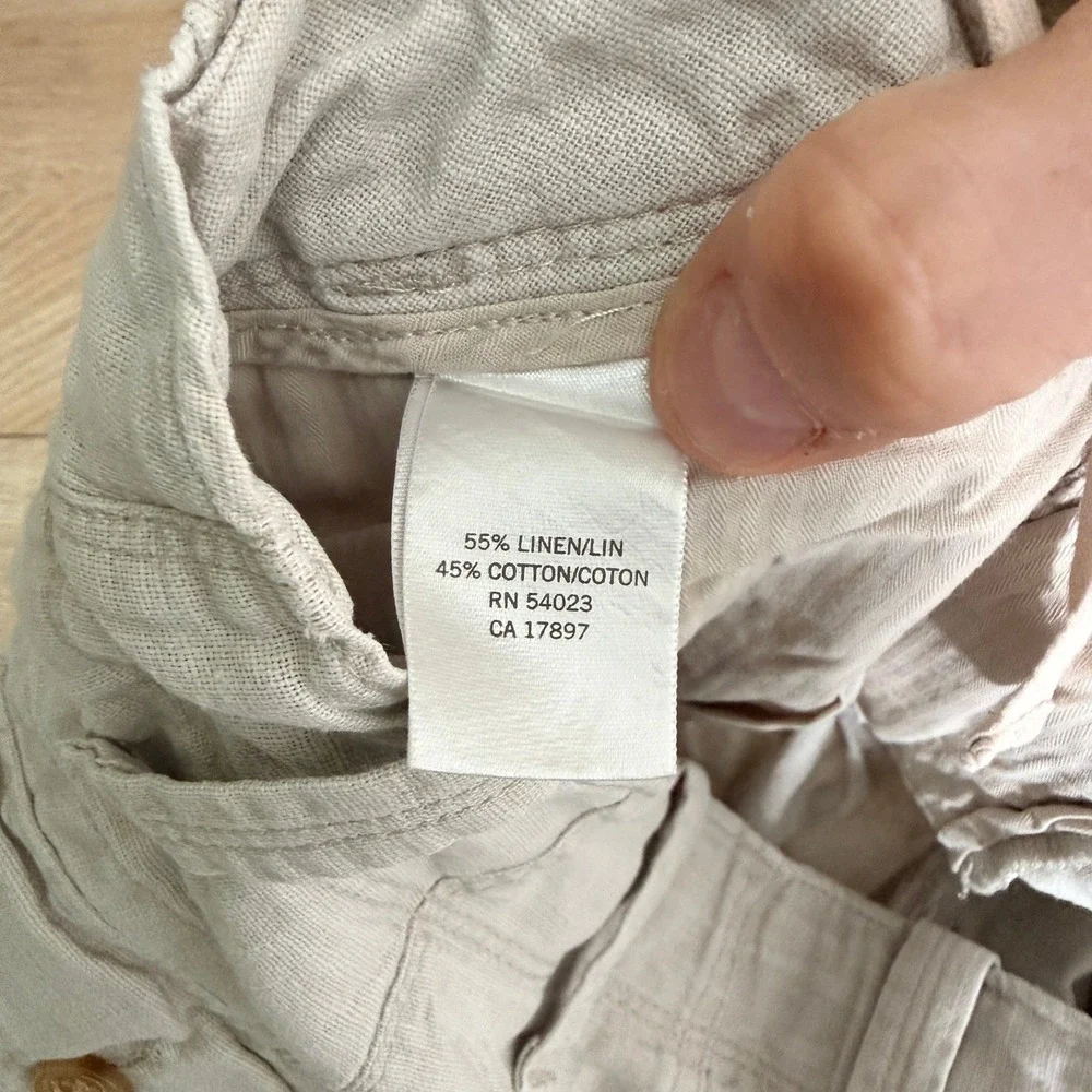 Vintage Banana Republic Linen Blend Pants Mens Actual 30x30 Beige Straight Leg